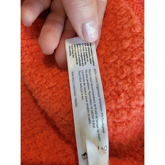 Eileen Fisher Woman Lory Organic Cotton Blend‎ Sweater Orange Textured Sz 1X - Picture 7 of 10